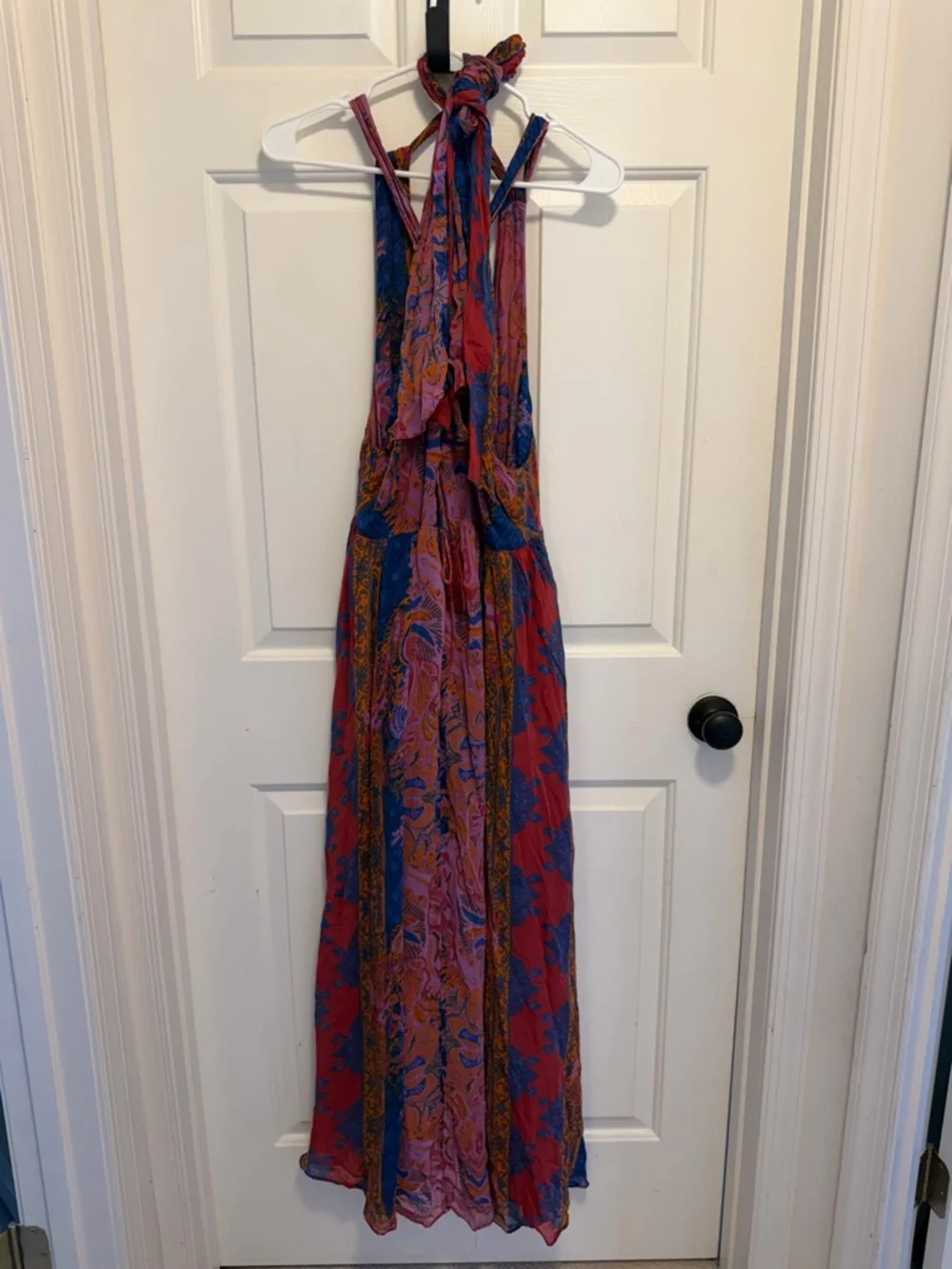 Free People Dress Unattainable Boho Floral Maxi Sleeveless Bohemian Size 10 - Picture 3 of 13